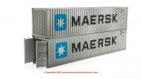 4F-028-109 Dapol 40ft Container Twin Pack Maersk/MRKU Weathered